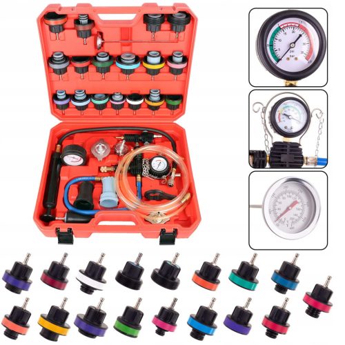 Set Profesional de Măsurare a Etanșeității Sistemelor de Răcire (28 Piese) TC Technic
