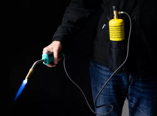 Arzător Profesional Mapp pentru Gaze Propan-Propylen cu Duza Turbo-Învârte și Furtun de Extensie, Aprindere Piezo TC Technic 110CGA
