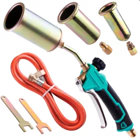   Arzător pentru Acoperiș, Gazon Torch cu 3 Furtunuri (25, 35, 50 mm) și Furtun, 1850 °C, 56kW, TC Technic PQ888-4050T