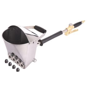  Pompa Pneumatică pentru Aplicarea Tencuielii pe Pereți și Tavane cu 8 Duze Metalice și Capac