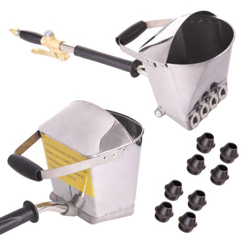 Pompa Pneumatică pentru Aplicarea Tencuielii pe Pereți și Tavane cu 8 Duze Metalice și Capac