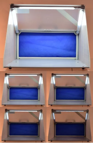 Cabină de Pictură Portabilă cu Iluminare și Ventilație Reglabilă HS-E420DCLBK