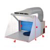 Cabină de Pictură Portabilă cu Iluminare și Ventilație Reglabilă HS-E420DCLBK