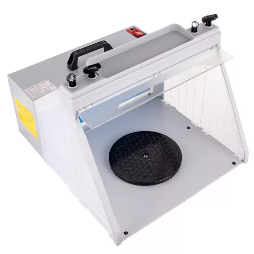Cabină Portabilă de Pictură cu 4 Suporturi pentru Aerograf, Iluminare LED și Sistem de Ventilație