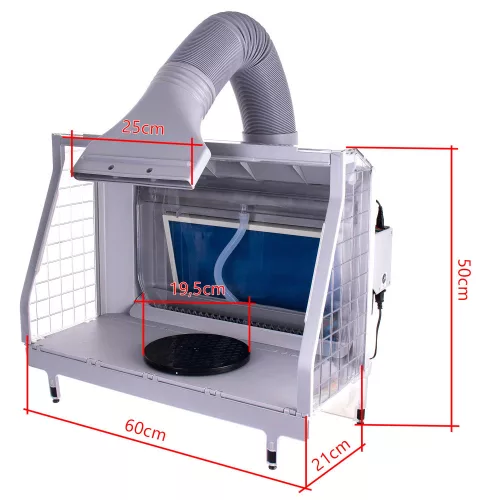Cabină Profesională de Pictură pentru Modelism cu Perdea de Apă, Iluminare LED și Ventilație Reglabilă HS-E600