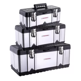   Set de 3 cutii de scule din oțel inoxidabil și ABS TC Technic JF-302HABCN