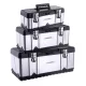 Set de 3 cutii de scule din oțel inoxidabil și ABS TC Technic JF-302HABCN