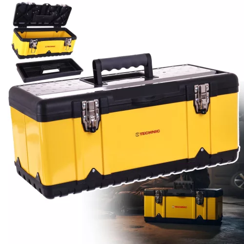 Cutie de scule profesională de mărime medie - 47 cm (Oțel vopsit - Plastic) TC Technic