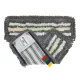 Mop din Microfibră Triplu-component cu Buzunare/Benzi, 43x14 cm, Set 25 bucăți, QLEANUP TFMPS