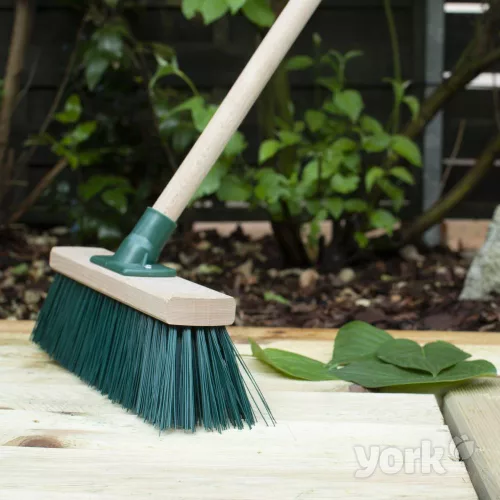 Mătură cu Bază de Lemn 30 cm - YORK - GRĂDINĂ DIN VIS