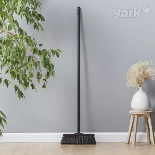 Mătură cu Bază din Lemn, Peri Naturali și Mâner de 120cm - LUX YORK CLEAN HOUSE