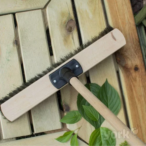 Mătură cu Bază din Lemn de 40 cm - YORK - GRĂDINA DIN VIS