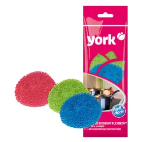 Set de Bureți de Curățare din Plastic (3 bucăți) - YORK