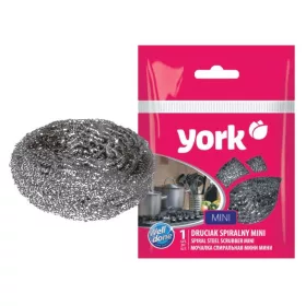   Burete de oțel inoxidabil MINI 1 buc - YORK pentru Curățarea Eficientă a Vaselor