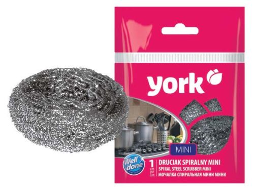 Burete de oțel inoxidabil MINI 1 buc - YORK pentru Curățarea Eficientă a Vaselor
