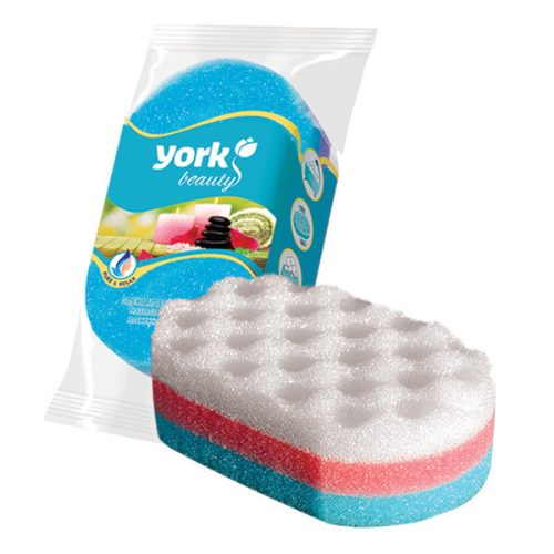 Burete de Masaj CURCUBEULUI - YORK, Dublu Strat, Exfoliere și Masaj Corporal
