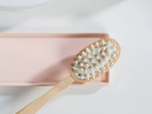 Perie de Masaj cu Două Fețe pentru Îngrijirea Spatelui - YORK (1 bucată) - Material: Lemn și Peri Sintetici, Dimensiune: Lungime Totală cu Mâner Lung