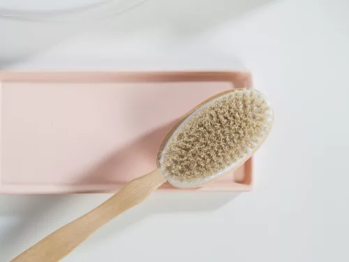 Perie de Masaj cu Două Fețe pentru Îngrijirea Spatelui - YORK (1 bucată) - Material: Lemn și Peri Sintetici, Dimensiune: Lungime Totală cu Mâner Lung