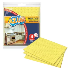   Set de Lavete din Burete 15,5 x 17,5 cm (4+1 Gratuit) Culoare Azur - YORK