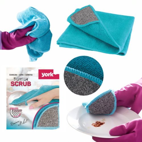 Ștergător din Microfibră 35 x 35 cm - 1 Bucată - YORK Power Scrub pentru Curățare Universală