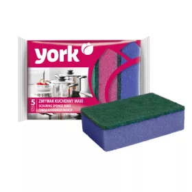  Set 5 Bureți de Curățare Dimensiune Mare - YORK pentru Vase, Chiuvete și Suprafețe de Gătit