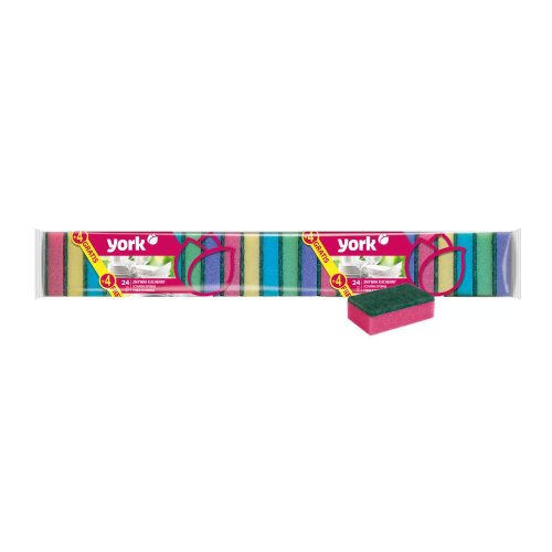Set de Bureți de Curățare Bifazici 24+4 Bucăți Cadou - YORK CURĂȚENIE ACASĂ