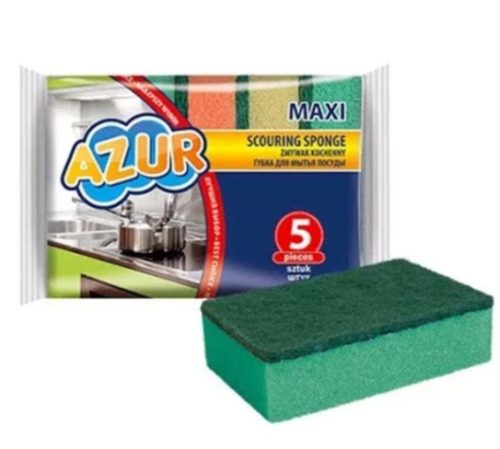 Set 5 Bureți de Curățare Maxi AZUR - YORK pentru Îndepărtarea Eficientă a Murdăriei