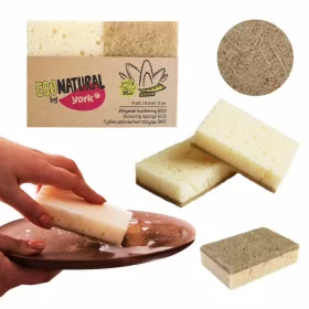   Bureți de Frecat din Materiale Naturale, Set 2 Bucăți - YORK ECO NATURAL