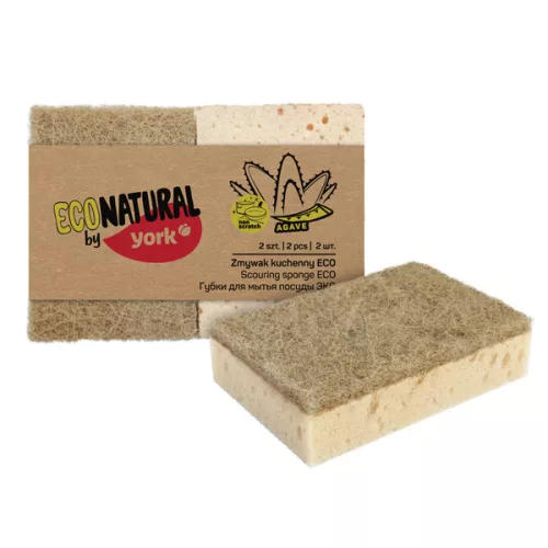 Bureți de Frecat din Materiale Naturale, Set 2 Bucăți - YORK ECO NATURAL