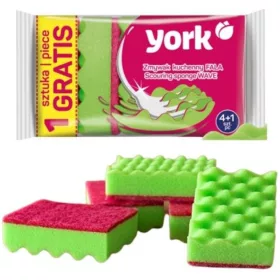 Burete de Curățare Ondulat WAVE 4+1 bucăți - YORK