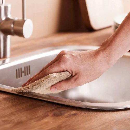 Set 3 Bureți de Curățare din Material Natural - YORK ECO NATURAL, Fibre de Agave și PET Reciclat