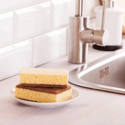 Set de 2 Bureți de Frecat din Celuloză Ecologică YORK ECO NATURAL pentru Spălat Vase