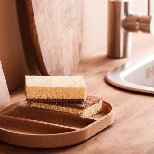 Set de 2 Bureți de Frecat din Celuloză Ecologică YORK ECO NATURAL pentru Spălat Vase