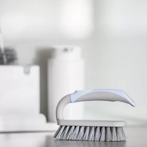 Perie de Curățare Antibacteriană YORK BACTERIA STOP, 16 cm, Polipropilenă, Elastomer, Culoare Gri-Albăstruie