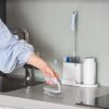 Perie de Curățare Antibacteriană YORK BACTERIA STOP, 16 cm, Polipropilenă, Elastomer, Culoare Gri-Albăstruie