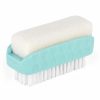 Perie de Unghii cu Piatra Ponce - YORK, Dimensiuni 8x3x4 cm, Material Plastic, Diverse Culori
