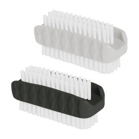   Perie de Unghii Dublă Față 1 Buc - YORK, Dimensiune 9x7x4 cm, Material Plastic și Metal