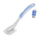 Perie de Vase cu Mâner Lung și Tehnologie Oprire Bacterii - 27 cm, Antimicrobian, Albastru Gri