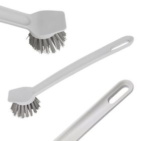   Perie de Vase Gri cu Mâner Lung și Perii din Nailon - 25 cm - YORK