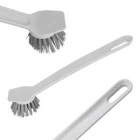   24 x Perie de Vase Gri cu Mâner Lung și Perii din Nailon - 25 cm - YORK