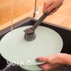Perie de Vase Gri cu Mâner Lung și Perii din Nailon - 25 cm - YORK