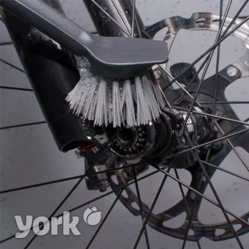 Perie de Vase Gri cu Mâner Lung și Perii din Nailon - 25 cm - YORK