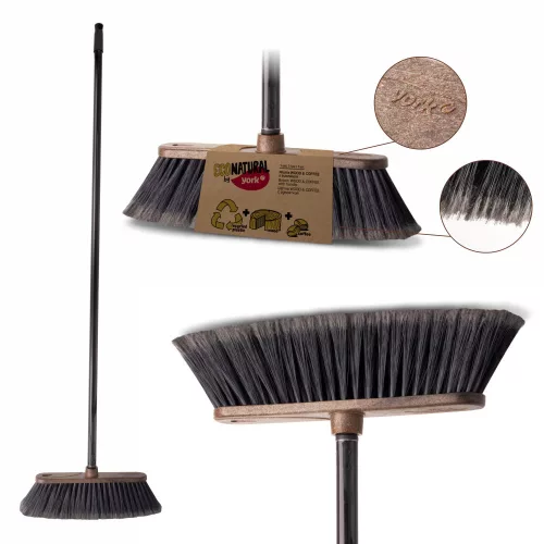 Mătură 120 cm cu Mâner LEMN & CAFEA - YORK - ECO NATURAL - CURĂȚENIE CASĂ