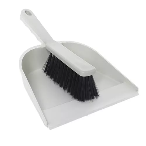 Set făraș cu margine din cauciuc și perie ergonomic din material plastic reciclat - YORK - CLEAN HOUSE
