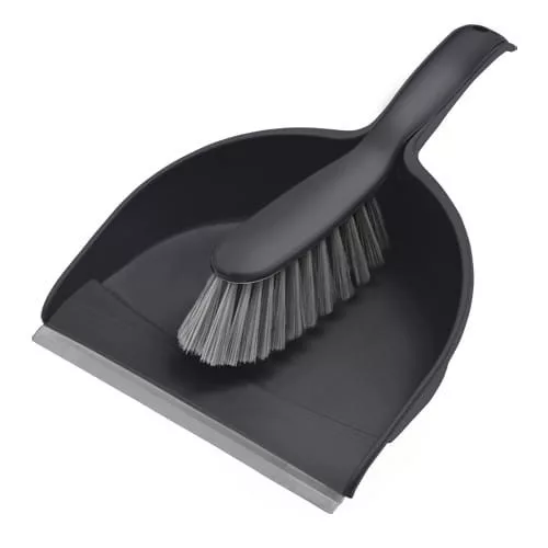 Set făraș cu margine din cauciuc și perie din material reciclat COMPACT - YORK - CLEAN HOUSE