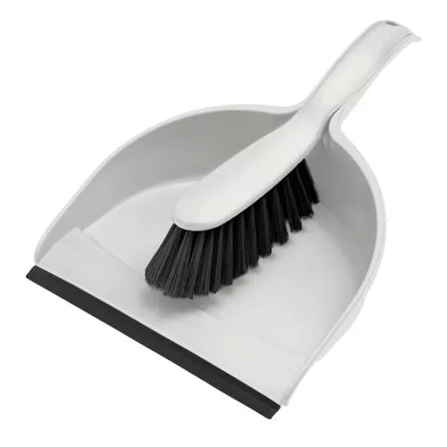 Set făraș cu margine din cauciuc și perie din material reciclat COMPACT - YORK - CLEAN HOUSE