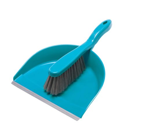 Set făraș cu margine de cauciuc și mătură din material reciclat CORAL - YORK - CLEAN HOUSE
