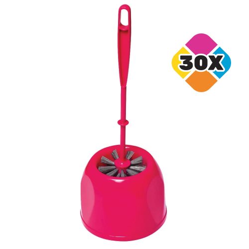 30 x Perie și suport WC MIDI - YORK, Profil Special, Ergonomic, Culori Asortate