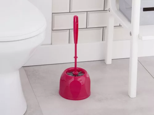 Perie și suport WC MIDI - YORK, Profil Special, Ergonomic, Culori Asortate