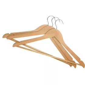   Set 3 Umerașe din Lemn de Calitate Superioară YORK - GARDEROBA BINE ÎNTREȚINUTĂ